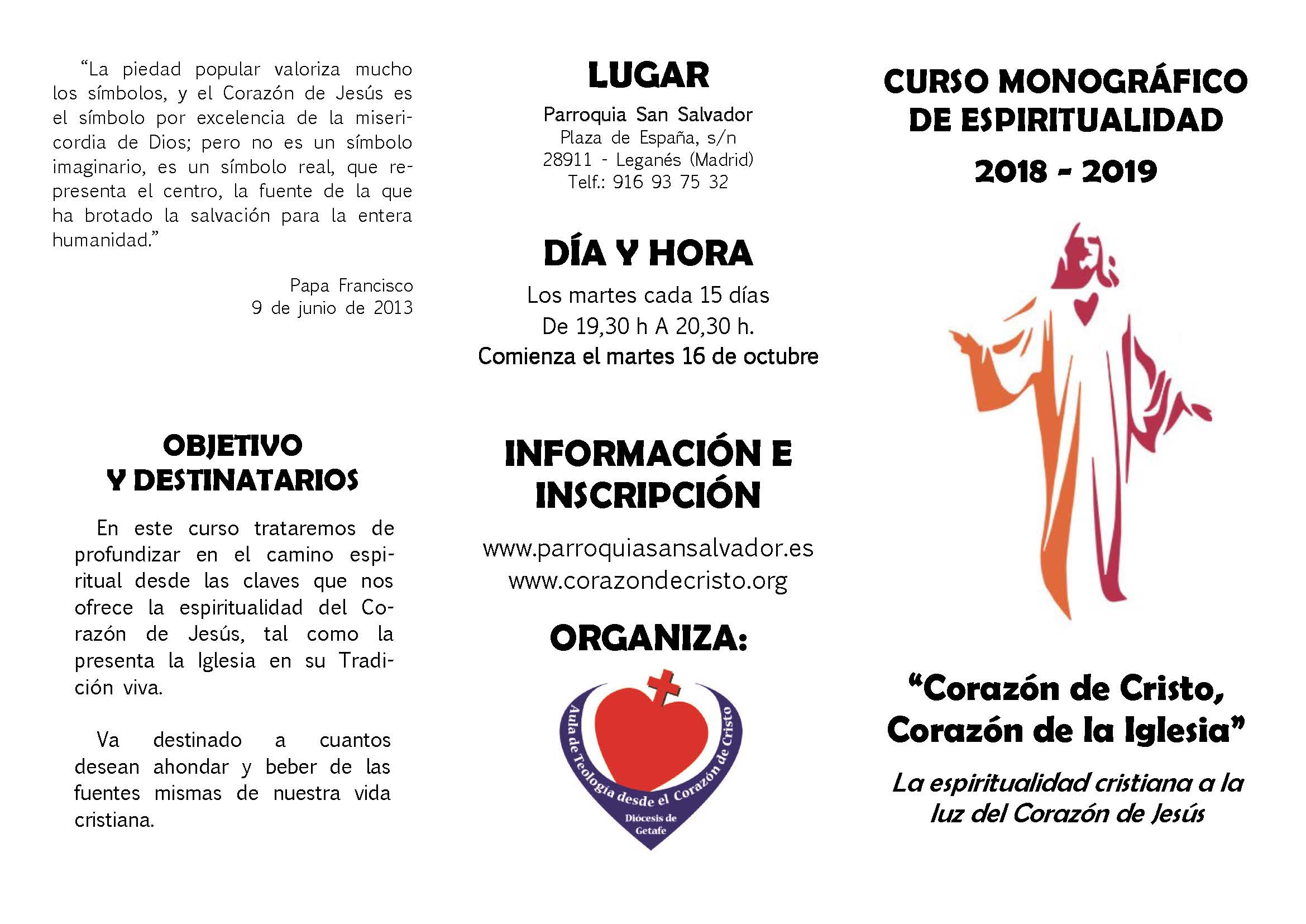 Folleto Curso de espiritualidad Página 1