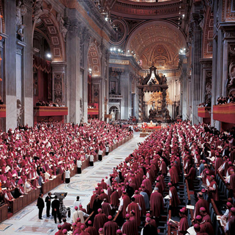 una foto del concilio vaticano II